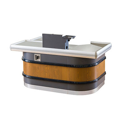 Supermarket Using Checkout Counter Cold Rolled Steel Retail Check Out Counter