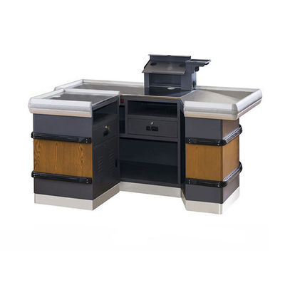 Supermarket Using Checkout Counter Cold Rolled Steel Retail Check Out Counter