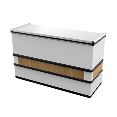 Powder Coating Supermarket Retail Checkout System With Cold Rolled Steel Construction
