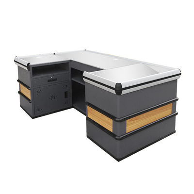 Cold Rolled Steel Cashier Cabinet Checkout Counter 550 - 1200mm Width Options