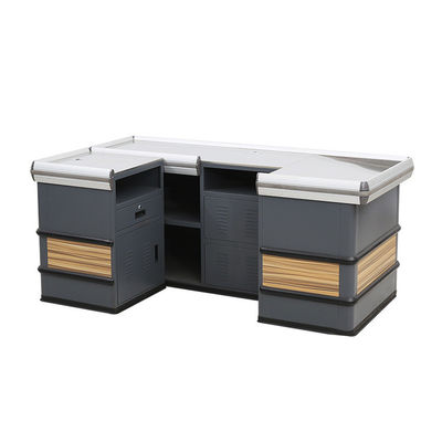 Cold Rolled Steel Cashier Cabinet Checkout Counter 550 - 1200mm Width Options