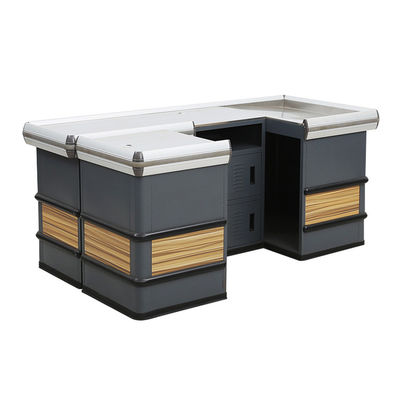 Cold Rolled Steel Cashier Cabinet Checkout Counter 550 - 1200mm Width Options