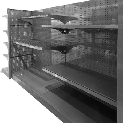 Cold Rolled Steel Retail Supermarket Shelving System With 30-80KG/Layer Load Capacity