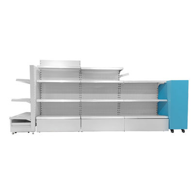 Cold Rolled Steel Supermarket Display Shelving For Customized Display Needs