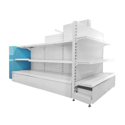 Cold Rolled Steel Supermarket Display Shelving For Customized Display Needs
