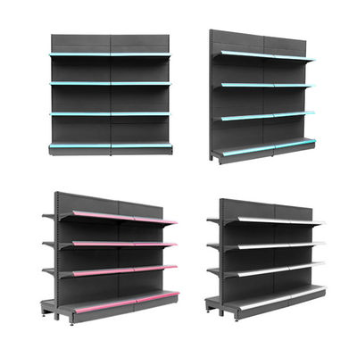 Easy Installation Supermarket Display Shelving With Cold Rolled Steel For Durable