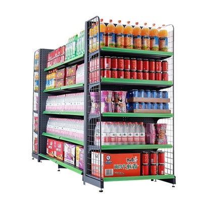 Stable Supermarket Display Shelving With High Load Capacity And Customizable Options