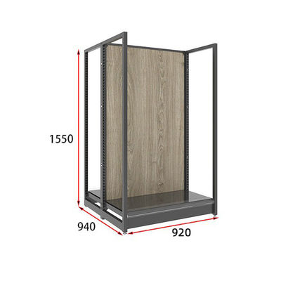 Customized Supermarket Display Shelving Durable Steel And Wood Store Display Shelf