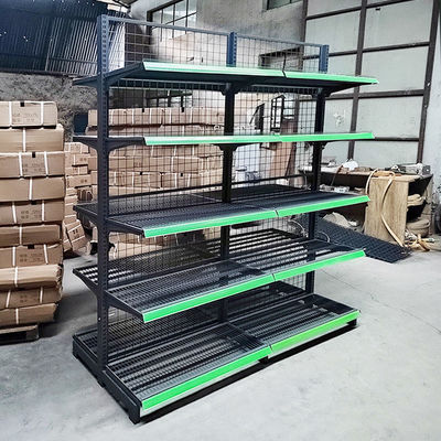 Stable Supermarket Display Shelving with Load Capacity 30-80KG/Layer and Cold Rolled Steel