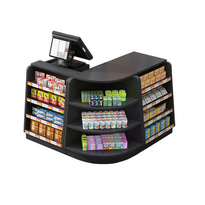 Customizable Stainless Steel Supermarket Checkout Counter With Conveyor Belt