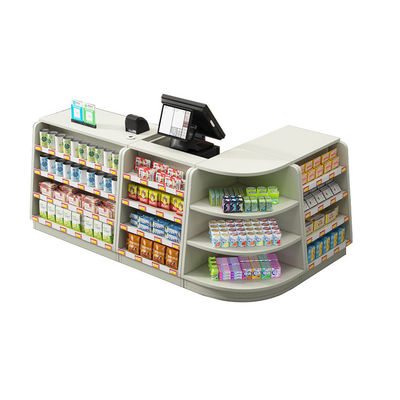 Customizable Stainless Steel Supermarket Checkout Counter With Conveyor Belt