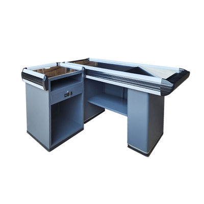 Customizable Durability Supermarket Checkout Counter Stainless Steel Table Cold Rolled Steel Cabinet
