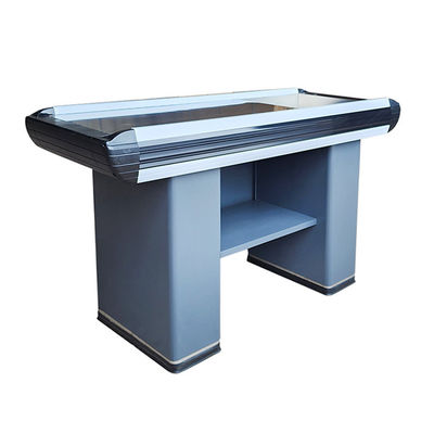 Customizable Durability Supermarket Checkout Counter Stainless Steel Table Cold Rolled Steel Cabinet
