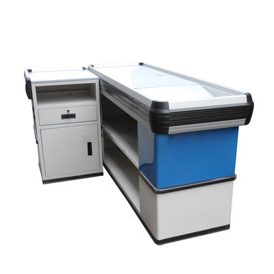 Custom Stainless Steel Checkout Counter With Conveyer Belt Durability Customizable