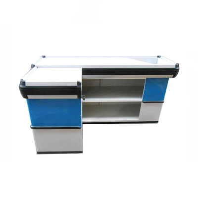 Custom Stainless Steel Checkout Counter With Conveyer Belt Durability Customizable