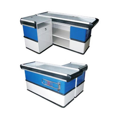 Custom Stainless Steel Checkout Counter With Conveyer Belt Durability Customizable