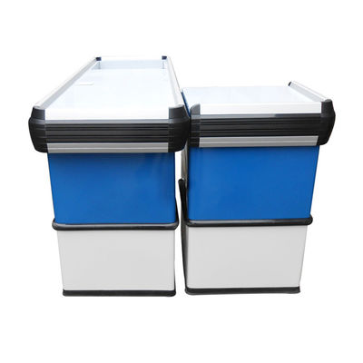 Custom Stainless Steel Checkout Counter With Conveyer Belt Durability Customizable
