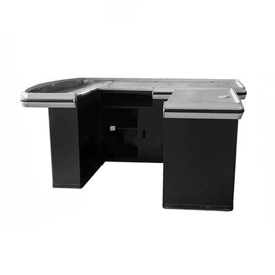 Stainless Steel Supermarket Checkout Counter Durability Cabinet Customizable Length