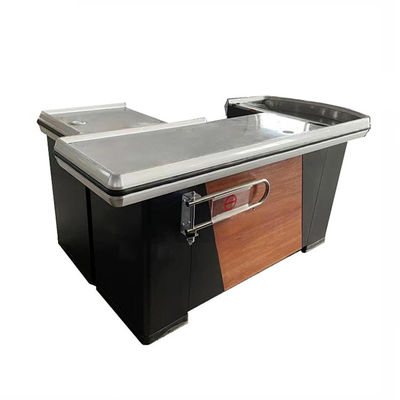 Stainless Steel Supermarket Checkout Counter Durability Cabinet Customizable Length