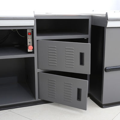 Efficient High Durability Supermarket Checkout Counter With Customizable Length Table Material