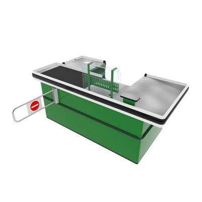 Customizable Shopping Checkout Counter Store Checkout Counter With Stainless Steel Top