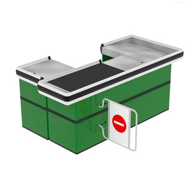 Customizable Shopping Checkout Counter Store Checkout Counter With Stainless Steel Top