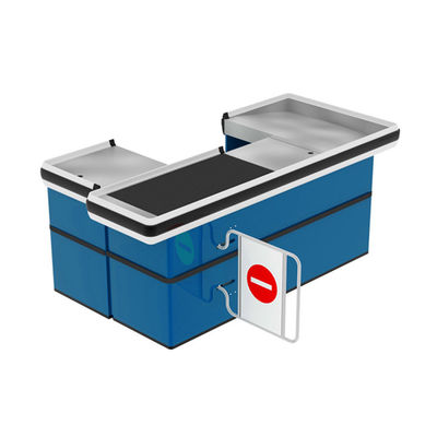 Customizable Shopping Checkout Counter Store Checkout Counter With Stainless Steel Top