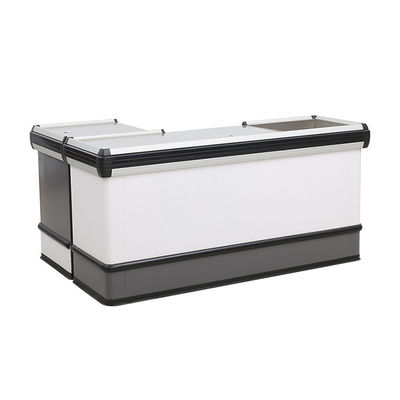Customized Durability Cash Counter Table / Supermarket Steel Checkout Counters With Conveyer Belt