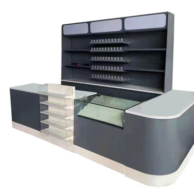 Conveyer Belt Supermarket Checkout Counter Cold Rolled Steel Cabinet Custom Length