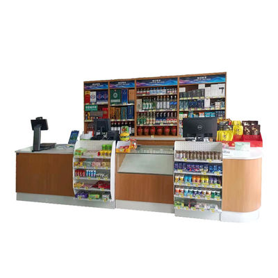 Conveyer Belt Supermarket Checkout Counter Cold Rolled Steel Cabinet Custom Length