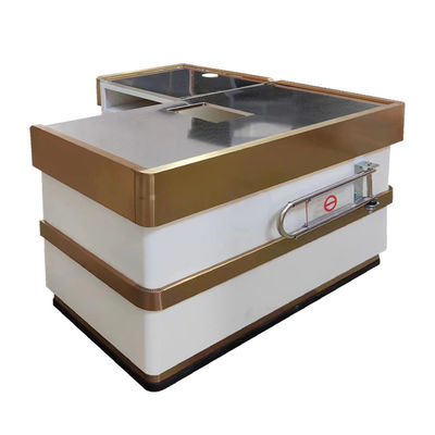 Stainless Steel Supermarket Checkout Counter High Durability Cold Rolled Steel Cabinet