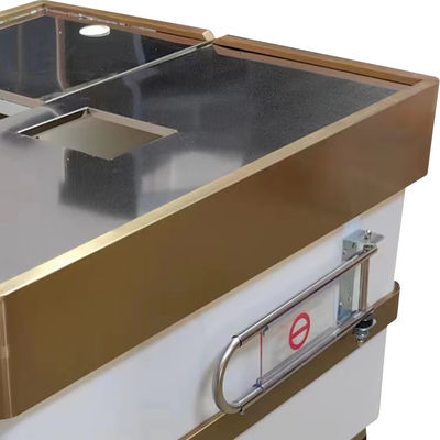 Stainless Steel Supermarket Checkout Counter High Durability Cold Rolled Steel Cabinet