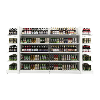 Customized Supermarket Display Shelving With Sturdy Structure And Personalized Colors