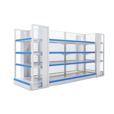 Customized Cold Rolled Steel Supermarket Display Shelving Durable