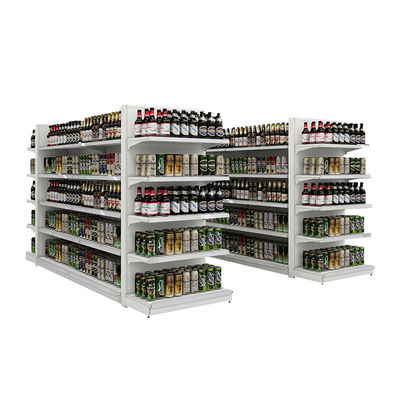 Customized Supermarket Display Shelving With Sturdy Structure And Personalized Colors