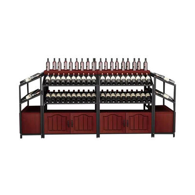 Cold Rolled Steel Wine Corner Shelf Shelf Wine Supermarket Wine Shelves For Store