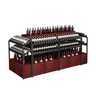 Cold Rolled Steel Wine Corner Shelf Shelf Wine Supermarket Wine Shelves For Store