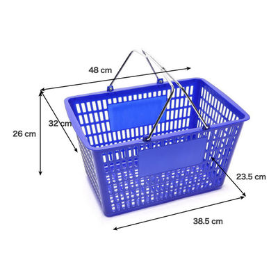 Easy To Store Plastic Hand Shopping Basket With Customized Logo And Personalization