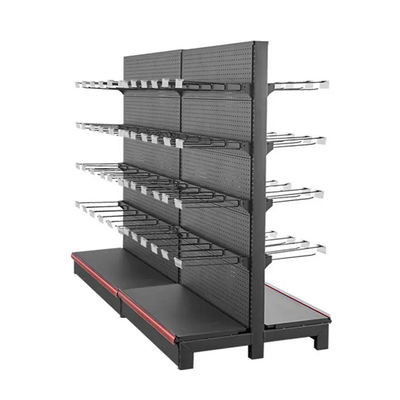 Cold Rolled Steel Supermarket Display Shelving With Customized Logos And Stable Structure