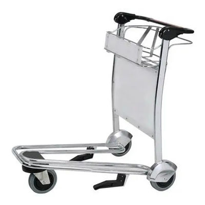 Polished Surface Airport Luggage Trolley With Metal Construction And 50-200KG Capacity