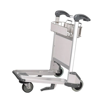 Polished Surface Airport Luggage Trolley With Metal Construction And 50-200KG Capacity
