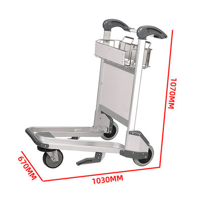 Polished Surface Airport Luggage Trolley With Metal Construction And 50-200KG Capacity