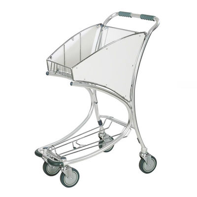 Strong Rubber Wheels Metal Airport Baggage Trolley For Baggage Control