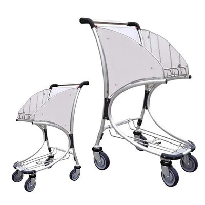 Strong Rubber Wheels Metal Airport Baggage Trolley For Baggage Control