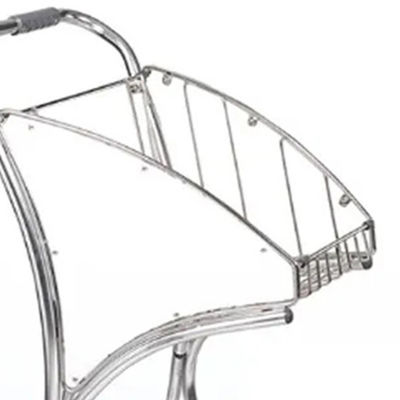 Practical Airport Luggage Carts With Strong Rubber Wheels And Durable Metal Frame