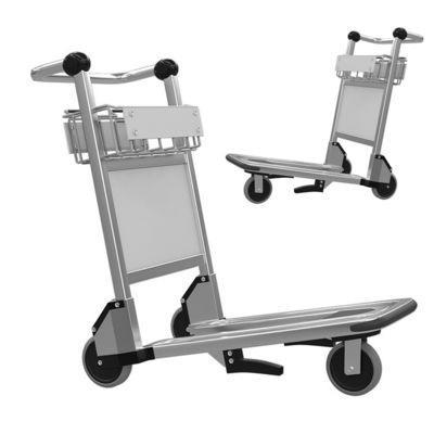 Strong Rubber Wheels Airport Luggage Cart For Heavy Luggage 50-200KG Capacity