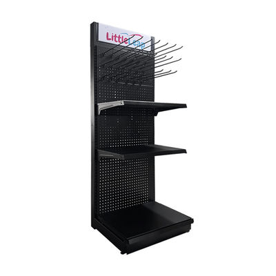 Metal Tool Display Rack For Grocery Store Perforated Back Panel Pegboard Hardware Display Rack