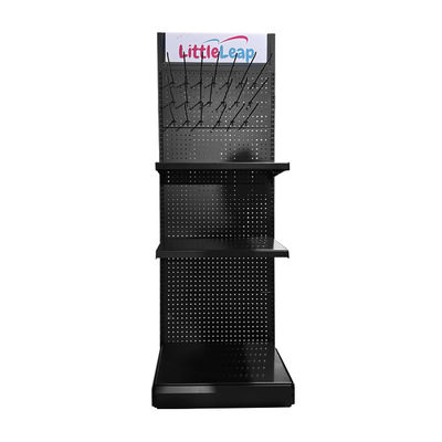 Metal Tool Display Rack For Grocery Store Perforated Back Panel Pegboard Hardware Display Rack