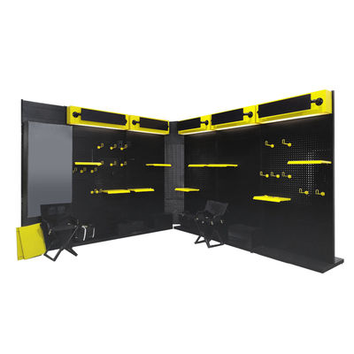 Multipurpose Floor Metal Pegboard Shelf Storage Hardware Tool Display Rack