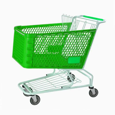 Custom Logo Printing Plastic Trolley Basket Durable Lightweight For Retail